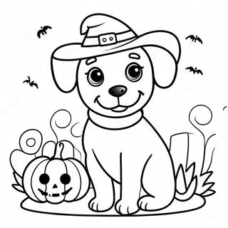 Cane Di Halloween Pagine Da Colorare