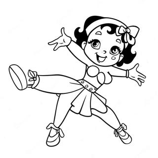 Pagina Da Colorare Betty Boop Che Ballano 732-587