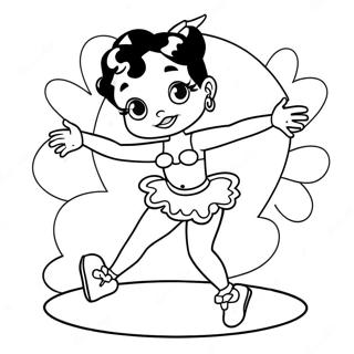 Pagina Da Colorare Betty Boop Che Ballano 732-588