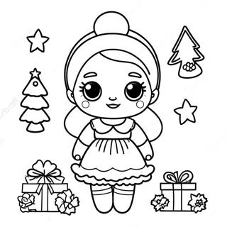 Pagina Da Colorare Di Albero Di Natale Lol Doll 73384-60571