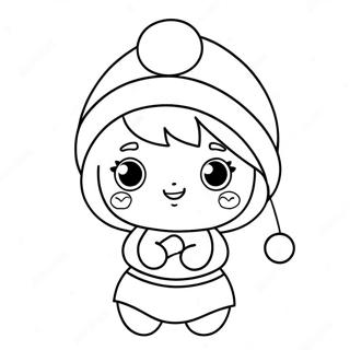 Pagina Da Colorare Di Lol Doll Carina Con Cappello Di Babbo Natale 73385-60578