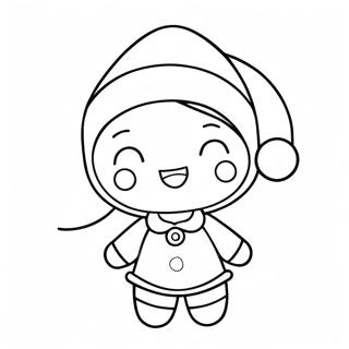 Pagina Da Colorare Di Lol Doll Carina Con Cappello Di Babbo Natale 73385-60579