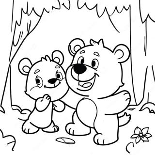 Pagina Da Colorare Di Goldie E Bear Nella Foresta Incantata 73546-60701