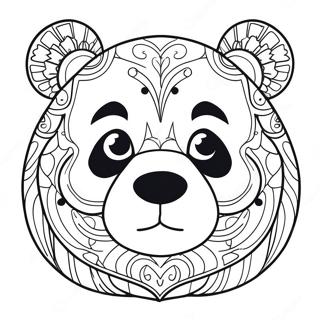 Pagina Da Colorare Del Volto Di Un Panda 73655-60788