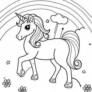 Unicorno Arcobaleno Pagine Da Colorare