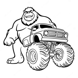 Pagina Da Colorare Monster Truck Bigfoot 74035-61096