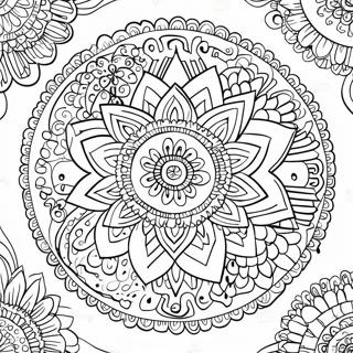 Pagina Da Colorare Di Mandala Psichedelico 74186-61211