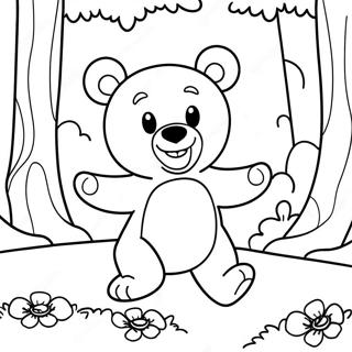 Pagina Da Colorare Di Teddiursa Che Gioca Nel Bosco 74486-61450