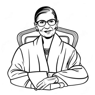 Pagina Da Colorare Di Ruth Bader Ginsburg In Toga 74556-61510