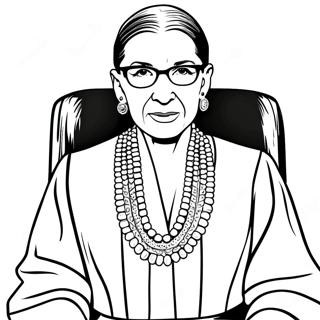 Pagina Da Colorare Di Ruth Bader Ginsburg In Toga 74556-61512