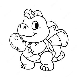 Pagina Da Colorare Di Un Koopa Carino Con Un Guscio 7905-6421