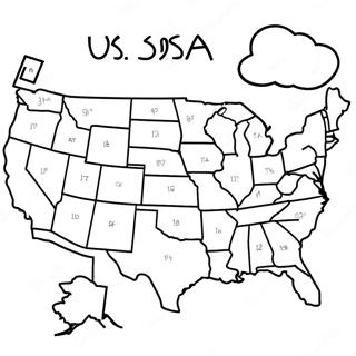 Mappa Degli Usa Pagine Da Colorare