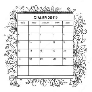 Pagina Da Colorare Del Calendario 8235-6676