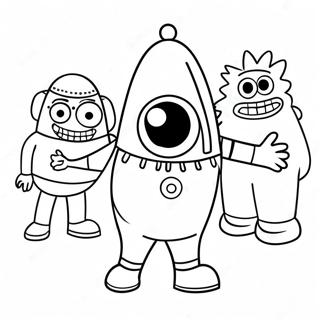 Pagina Da Colorare Yo Gabba Gabba 8355-6775