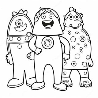 Pagina Da Colorare Dei Divertenti Personaggi Di Yo Gabba Gabba 8356-6778