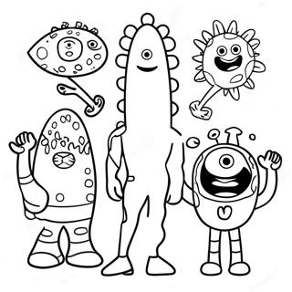 Pagina Da Colorare Dei Divertenti Personaggi Di Yo Gabba Gabba 8356-6779