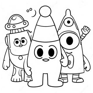 Pagina Da Colorare Dei Divertenti Personaggi Di Yo Gabba Gabba 8356-6857