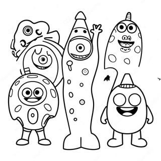 Pagina Da Colorare Dei Divertenti Personaggi Di Yo Gabba Gabba 8356-6859