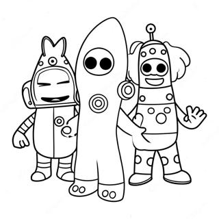 Pagina Da Colorare Dei Divertenti Personaggi Di Yo Gabba Gabba 8356-6860