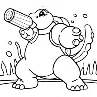 Pagina Da Colorare Di Blastoise Che Spara Cannoni Ad Acqua 8426-6905