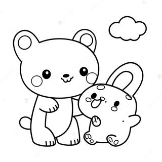 Pagina Da Colorare Di Rilakkuma E Cinnamoroll Amici Carini 8546-7003