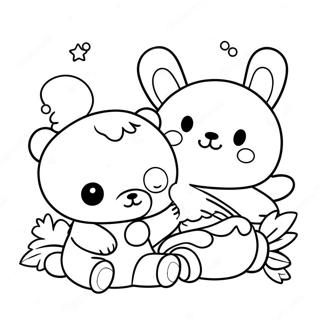 Pagina Da Colorare Di Rilakkuma E Cinnamoroll Amici Carini 8546-7004