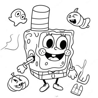 Pagina Da Colorare Di Spongebob Per Halloween 8625-7062