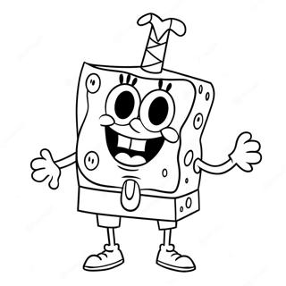 Pagina Da Colorare Di Spongebob In Un Costume Spettrale 8626-7065