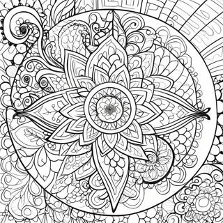 Pagina Da Colorare Mandala Arte A Punti Colorato 8747-7154