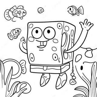 Pagina Da Colorare Di Spongebob Squarepants Avventura Sottomarina 912-729