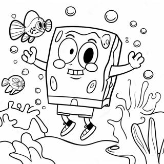 Pagina Da Colorare Di Spongebob Squarepants Avventura Sottomarina 912-730