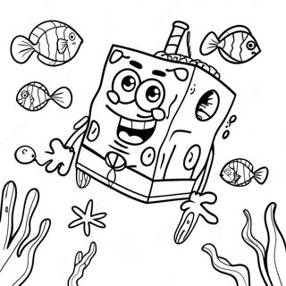 Pagina Da Colorare Di Spongebob Squarepants Avventura Sottomarina 912-731