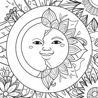 Pagina Da Colorare Sole E Luna Bohemien 9236-7544