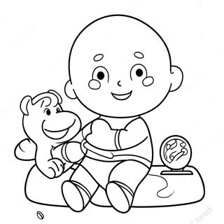 Pagina Da Colorare Di Caillou Con Il Suo Giocattolo Preferito 9427-7700