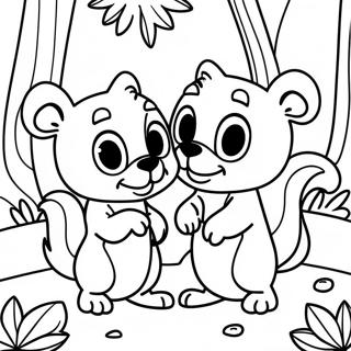 Pagina Da Colorare Di Chip E Dale Nella Foresta 9687-7901