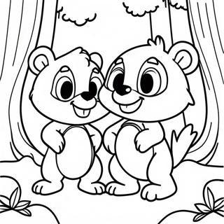 Pagina Da Colorare Di Chip E Dale Nella Foresta 9687-7903