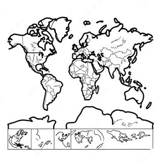 Pagina Da Colorare Della Mappa Del Mondo 9726-7938