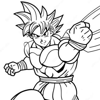 Goku Ultra Istinto In Posizione Di Battaglia Pagina Da Colorare 9757-7968