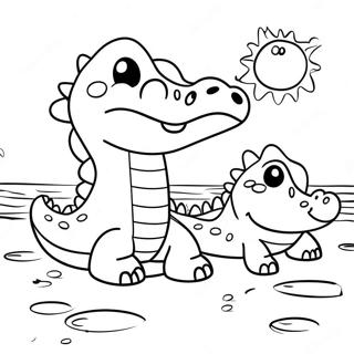 Pagine Da Colorare Di Adorabili Crocs Sulla Spiaggia 9967-8197